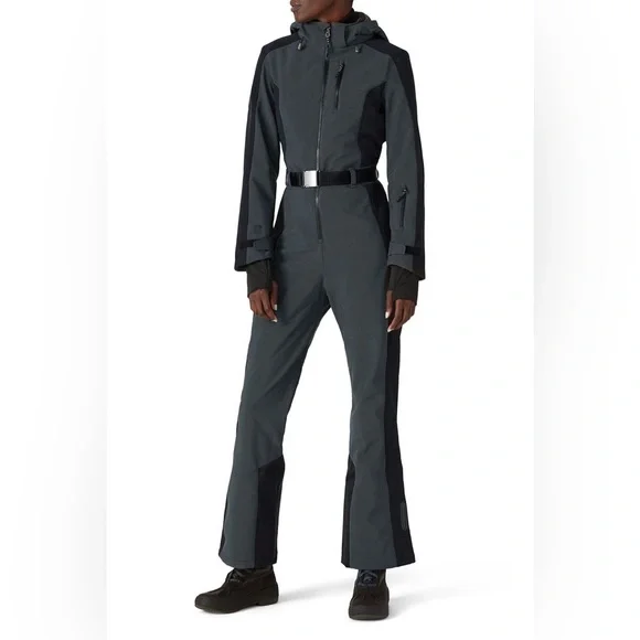 Sweaty Betty Backcountry Ski All In One Jumpsuit - Charcoal and Black - Picture 2 of 14